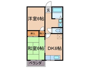 エルテベ－ルＫＯＨＡＴＡ　Ｄ棟の物件間取画像